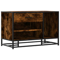 Panca Portaoggetti Rovere Fumo Legno Multistrato e Metallo 849226