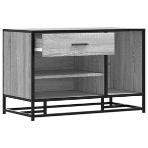 Panca Portaoggetti Grigio Sonoma Legno Multistrato e Metallo 849227