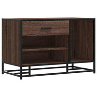 vidaXL Panca Portaoggetti Rovere Marrone Legno Multistrato e Metallo