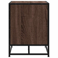 vidaXL Panca Portaoggetti Rovere Marrone Legno Multistrato e Metallo