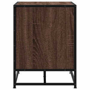 vidaXL Panca Portaoggetti Rovere Marrone Legno Multistrato e Metallo