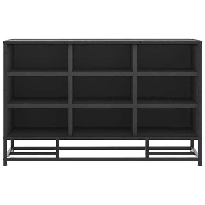 Scarpiera Nera 84x40x53,5 cm in Truciolato e Metallo 849229