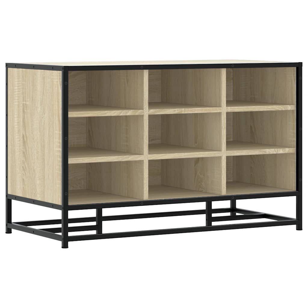 Scarpiera Sonoma Rovere 84x40x53,5 cm in Truciolato e Metallo