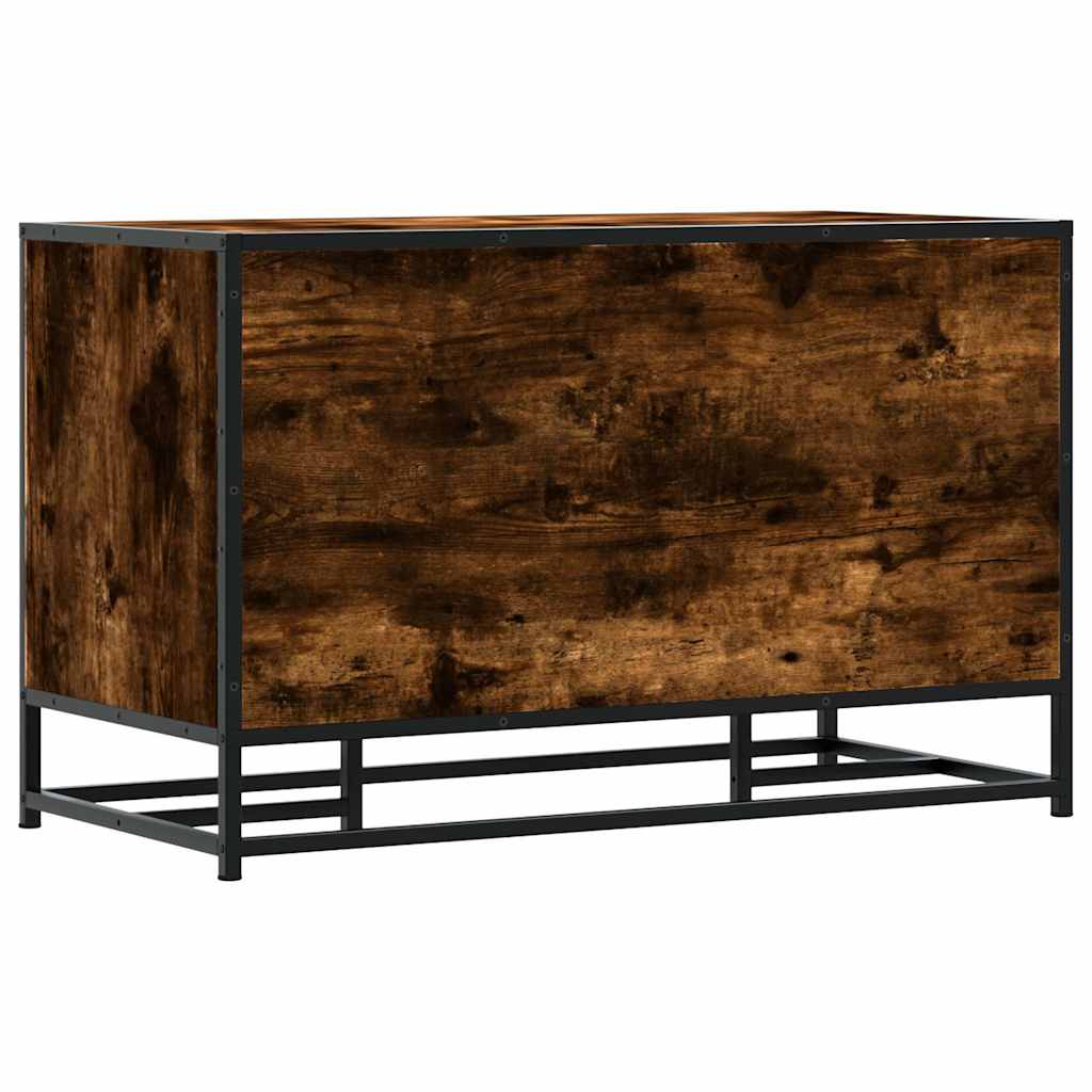 Scarpiera in Rovere Fumo 84x40x53,5 cm in Truciolato e Metallo