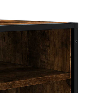 Scarpiera in Rovere Fumo 84x40x53,5 cm in Truciolato e Metallo 849231
