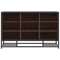 Scarpiera Rovere Marrone 84x40x53,5 cm Truciolato e Metallo