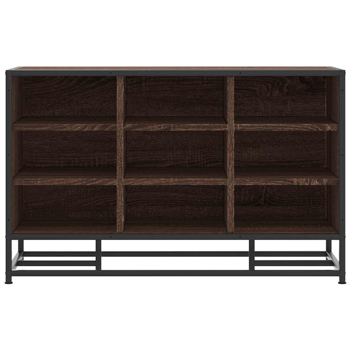 Scarpiera Rovere Marrone 84x40x53,5 cm Truciolato e Metallo