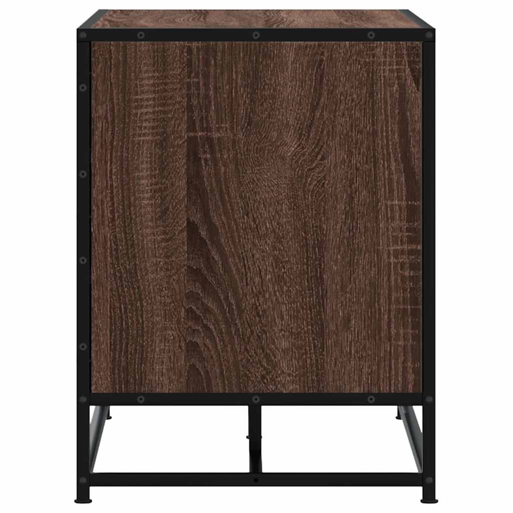 Scarpiera Rovere Marrone 84x40x53,5 cm Truciolato e Metallo 849233