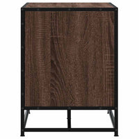 Scarpiera Rovere Marrone 84x40x53,5 cm Truciolato e Metallo 849233