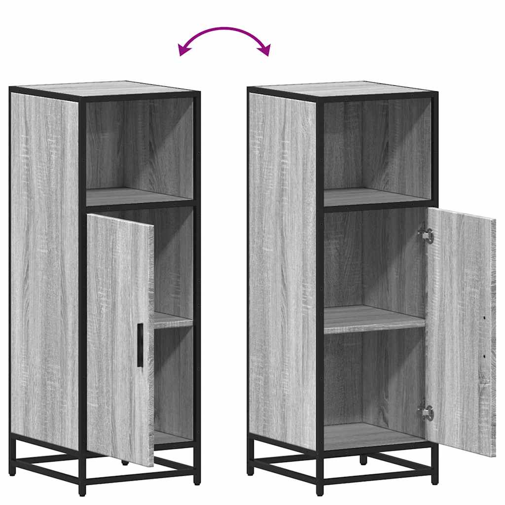 vidaXL Armadietto Bagno Grigio Sonoma 35x37,5x100 cm Legno Multistrato