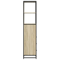 Armadietto Bagno Rovere Sonoma 35x37,5x166 cm Legno Multistrato