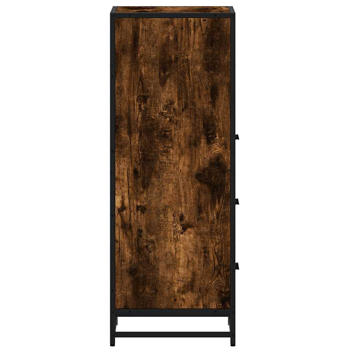 Armadietto Bagno Rovere Fumo 35x37,5x100cm in Legno Multistrato