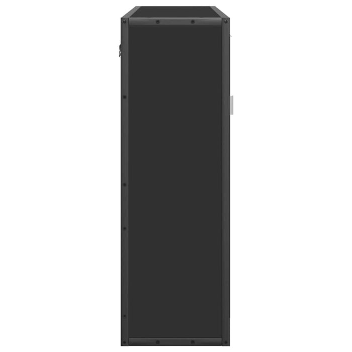 Armadietto Specchio da Bagno Nero 65x20x60 cm Legno Multistrato 849254