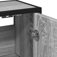 vidaXL Mobile Specchio da Bagno Grigio Sonoma 65x20x60 cm Multistrato