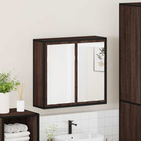Mobile Bagno Specchio Rovere Marrone 65x20x60 Legno Multistrato