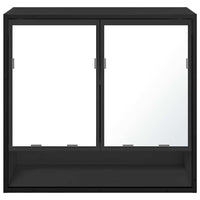 Armadietto Specchio da Bagno Nero 65x20x60 cm Legno Multistrato 849259