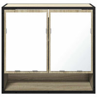 vidaXL Mobile Bagno con Specchio Rovere Sonoma 65x20x60 cm Multistrato