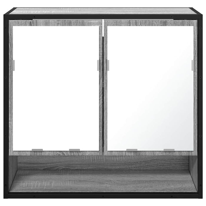 Mobile Specchio da Bagno Grigio Sonoma 65x20x60 cm Multistrato 849262