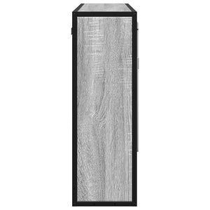 vidaXL Mobile Specchio da Bagno Grigio Sonoma 65x20x60 cm Multistrato