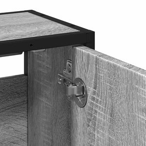 Mobile Specchio da Bagno Grigio Sonoma 65x20x60 cm Multistrato 849262