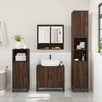 Mobile Bagno Specchio-Armadietto a Specchio da Bagno Rovere Marrone 65x20x60 Legno Multistrato 245602