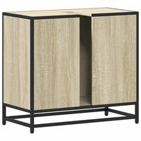 Mobiletto per Lavabo da Bagno Rovere Sonoma 65x33x60 cm Legno Massello 849265