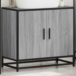 Mobile Lavabo Bagno Grigio Sonoma 65x33x60 cm Legno Multistrato 849267