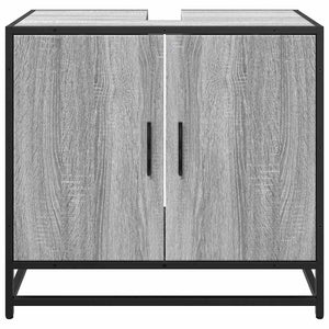 Mobile Lavabo Bagno Grigio Sonoma 65x33x60 cm Legno Multistrato 849267