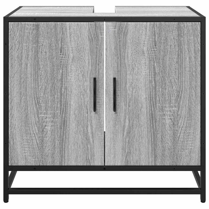 Mobile Lavabo Bagno Grigio Sonoma 65x33x60 cm Legno Multistrato