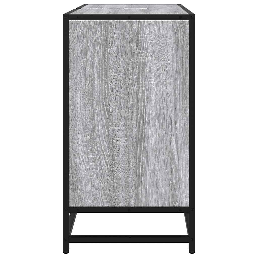 Mobile Lavabo Bagno Grigio Sonoma 65x33x60 cm Legno Multistrato 849267