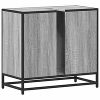 Mobile Lavabo Bagno Grigio Sonoma 65x33x60 cm Legno Multistrato