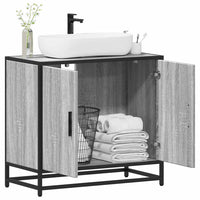 Mobile Lavabo Bagno Grigio Sonoma 65x33x60 cm Legno Multistrato 849267