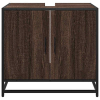 vidaXL Mobile Lavabo Bagno Rovere Marrone 65x33x60cm Legno Multistrato