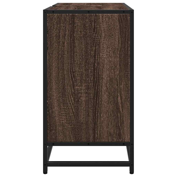Mobile Lavabo Bagno Rovere Marrone 65x33x60cm Legno Multistrato 849268