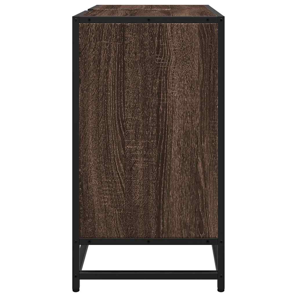 Mobile Lavabo Bagno Rovere Marrone 65x33x60cm Legno Multistrato 849268