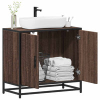 vidaXL Mobile Lavabo Bagno Rovere Marrone 65x33x60cm Legno Multistrato