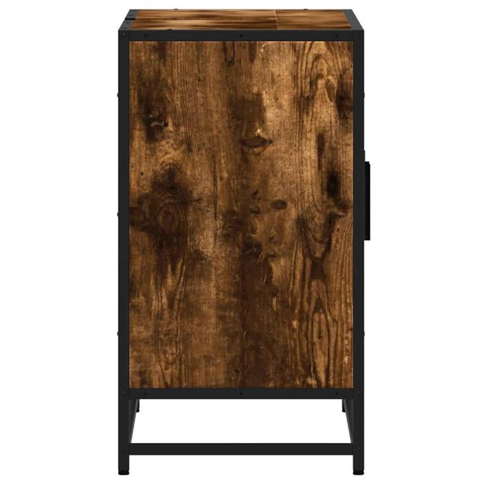 Mobile Lavabo Bagno Rovere Fumo 90x33x60 cm Legno Multistrato