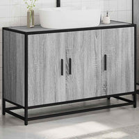 Mobile Lavabo Bagno Grigio Sonoma 90x33x60 cm Legno Multistrato 849272