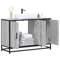 Mobile Lavabo Bagno Grigio Sonoma 90x33x60 cm Legno Multistrato