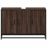 Mobile Lavabo Bagno Rovere Marrone 90x33x60cm Legno Multistrato 849273