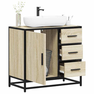Mobile Lavabo da Bagno Rovere Sonoma 65x33x60 cm in Truciolato 849275
