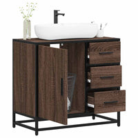 Mobile Lavabo Bagno-Armadietto da bagno Rovere Marrone 65x33x60cm Legno Multistrato 746827