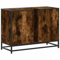 Mobile Lavabo Bagno Rovere Fumo 60x30x60 cm Legno Multistrato 849281