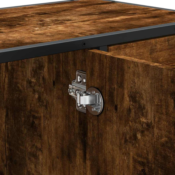 Mobile Lavabo Bagno Rovere Fumo 60x30x60 cm Legno Multistrato 849281
