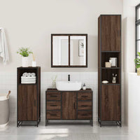 Mobile Lavabo Bagno Rovere Marrone 60x30x60cm Legno Multistrato 849283