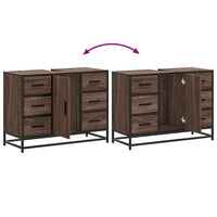 vidaXL Mobile Lavabo Bagno Rovere Marrone 60x30x60cm Legno Multistrato