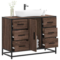 Mobile Lavabo Bagno Rovere Marrone 60x30x60cm Legno Multistrato 849283