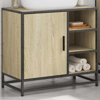 Mobile Lavabo da Bagno Rovere Sonoma 65x33x60 cm in Truciolato
