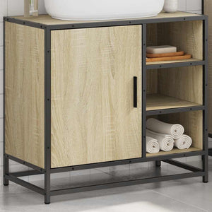 Mobile Lavabo da Bagno Rovere Sonoma 65x33x60 cm in Truciolato