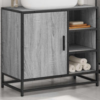 Mobile Lavabo Bagno Grigio Sonoma 65x33x60 cm Legno Multistrato